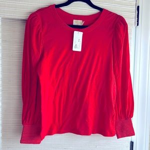Nwt ls cotton orange shirt